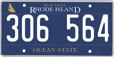 RI license plate 306564