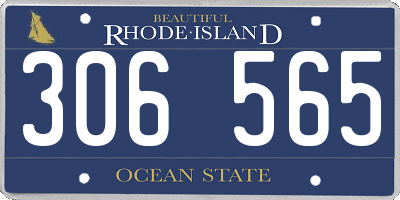 RI license plate 306565