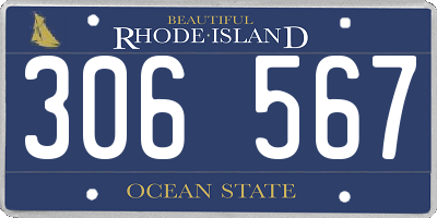 RI license plate 306567