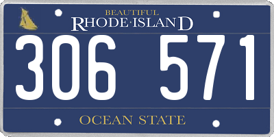 RI license plate 306571