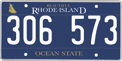 RI license plate 306573