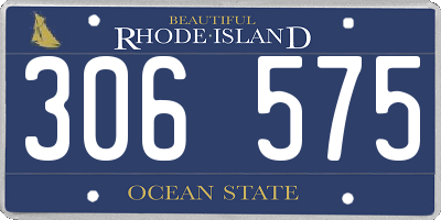 RI license plate 306575