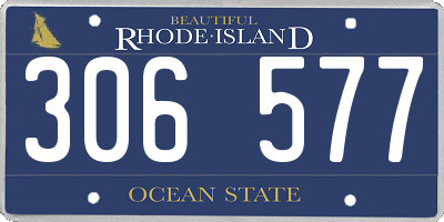 RI license plate 306577
