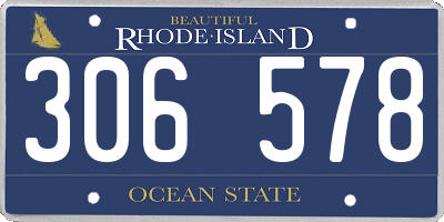 RI license plate 306578