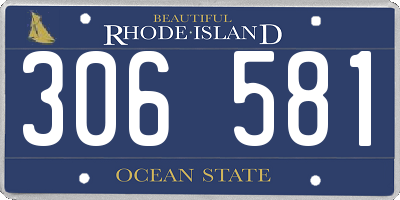 RI license plate 306581