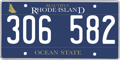 RI license plate 306582