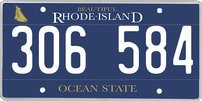 RI license plate 306584