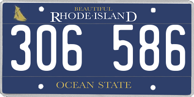 RI license plate 306586