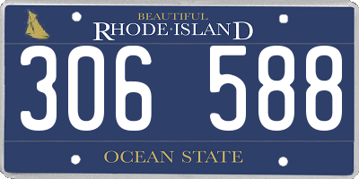 RI license plate 306588