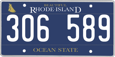 RI license plate 306589