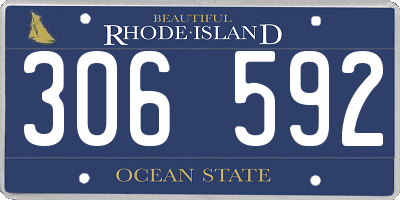 RI license plate 306592