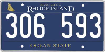 RI license plate 306593