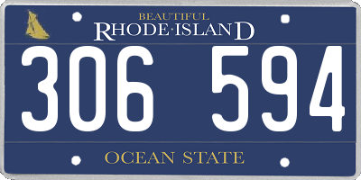RI license plate 306594