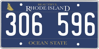 RI license plate 306596