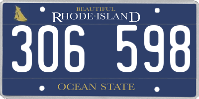 RI license plate 306598