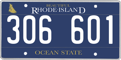 RI license plate 306601