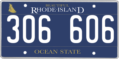 RI license plate 306606