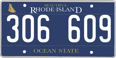 RI license plate 306609