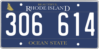 RI license plate 306614