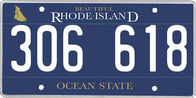 RI license plate 306618