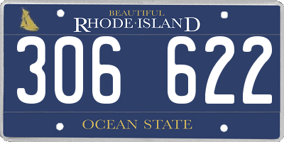 RI license plate 306622