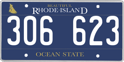 RI license plate 306623
