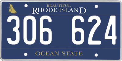 RI license plate 306624