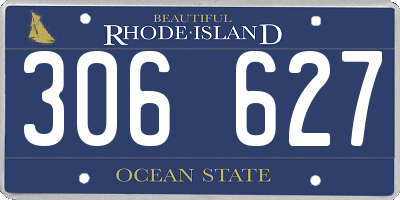 RI license plate 306627