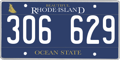 RI license plate 306629