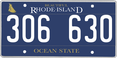 RI license plate 306630
