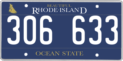 RI license plate 306633
