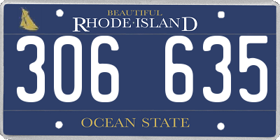 RI license plate 306635