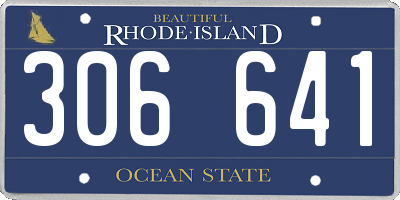 RI license plate 306641