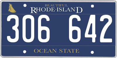 RI license plate 306642
