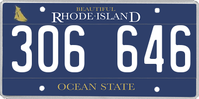 RI license plate 306646