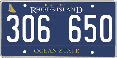 RI license plate 306650
