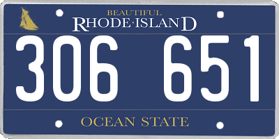 RI license plate 306651