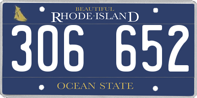 RI license plate 306652