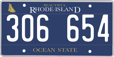 RI license plate 306654