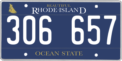 RI license plate 306657
