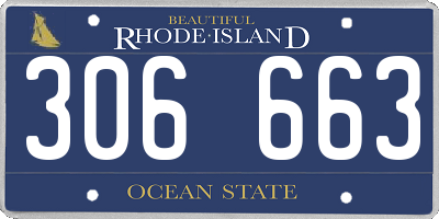 RI license plate 306663