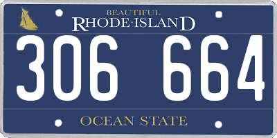 RI license plate 306664