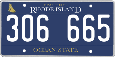 RI license plate 306665