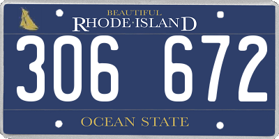 RI license plate 306672