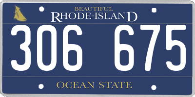 RI license plate 306675