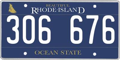 RI license plate 306676