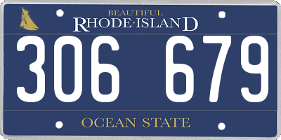 RI license plate 306679