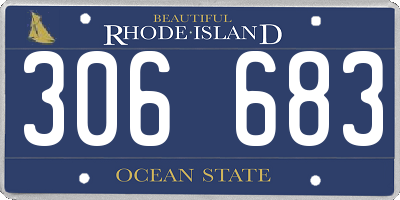 RI license plate 306683