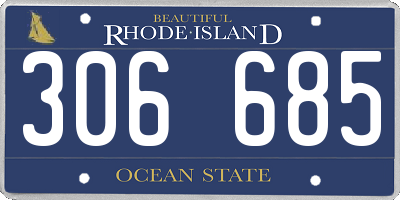 RI license plate 306685