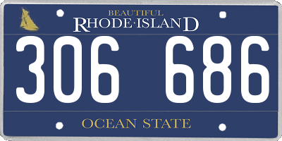 RI license plate 306686